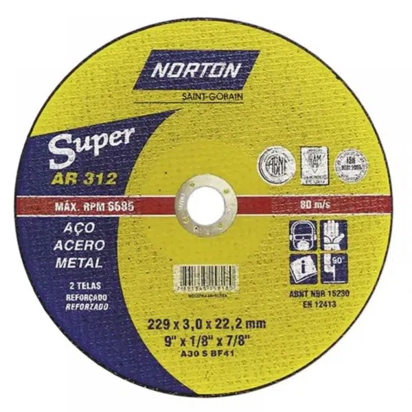 DISCO CORTE PIEDRA NORTON 9" X1/8X7/8 PL
