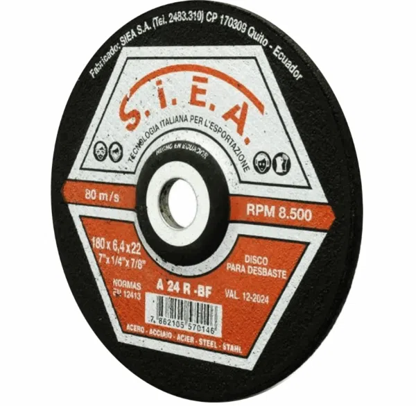 DISCO DESBASTE PIEDRA SIEA 7" X1/4X7/8 CD
