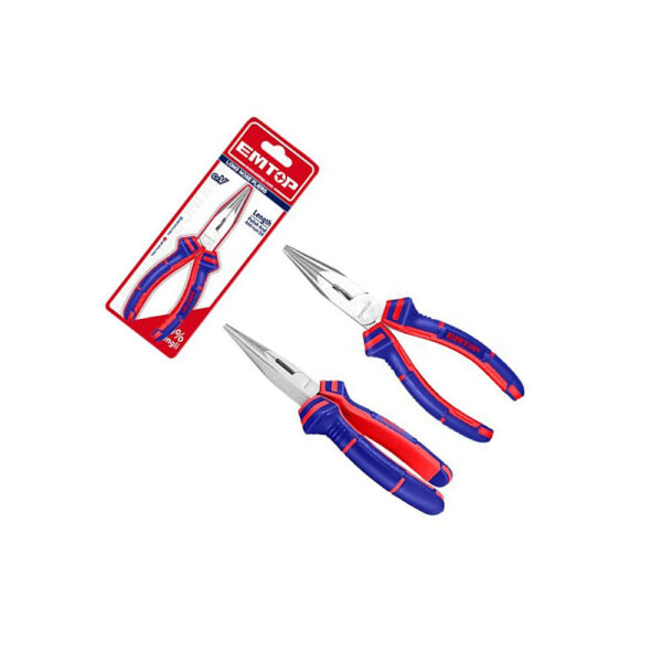 Pinza Punta Larga 6 Pulgadas Mango De Caucho EMTOP